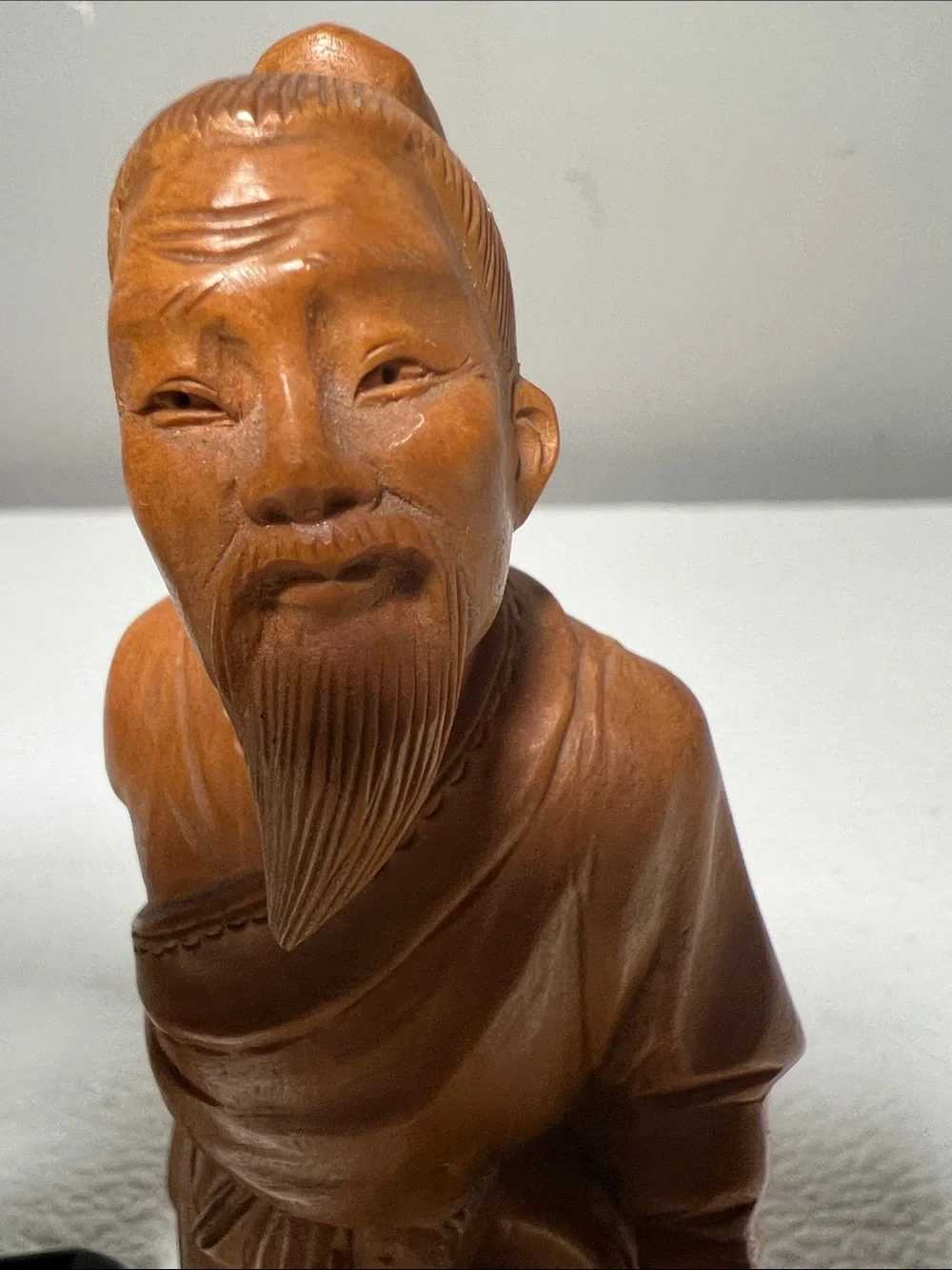 1970/80s Vintage Chinese Handcrafted Corkwood Diorama - With Chinese Man FIgurin